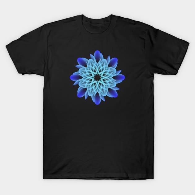 Beautiful and Artistic Blue Flower T-Shirt by Steady Eyes